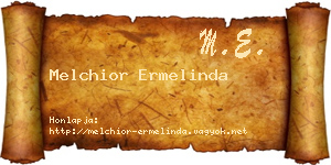 Melchior Ermelinda névjegykártya